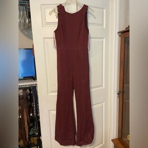 Dark red romper